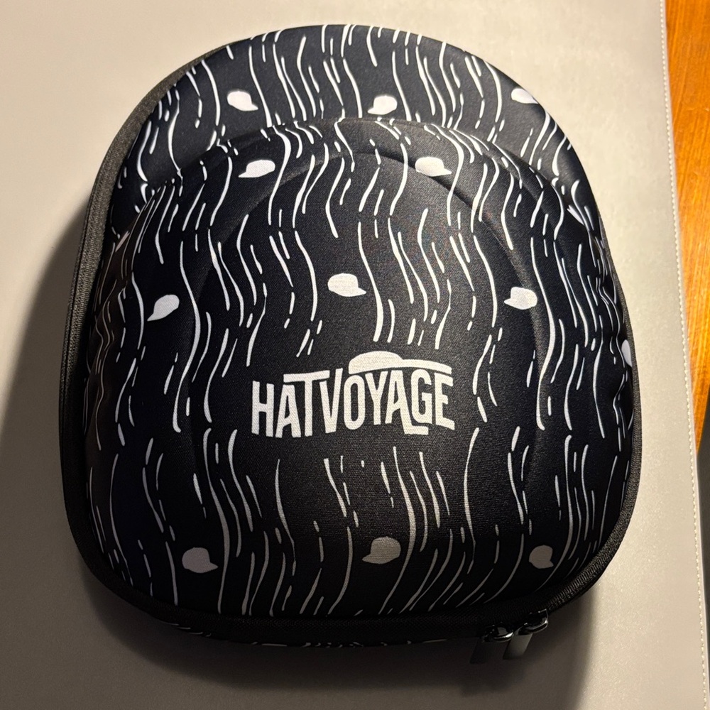 Black Patterned Men's Hat Bag